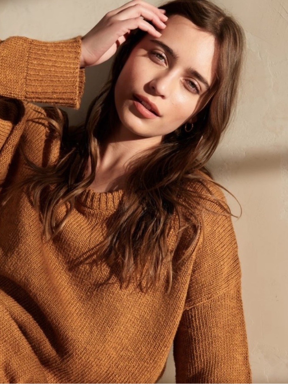 Jenni Kayne Cotton Linen Blend Boyfriend Sweater